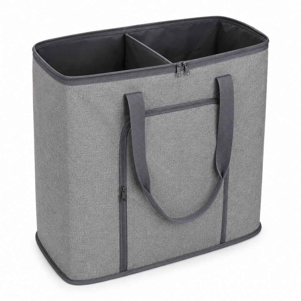 Foldable Two-Section Travel Laundry Organizer