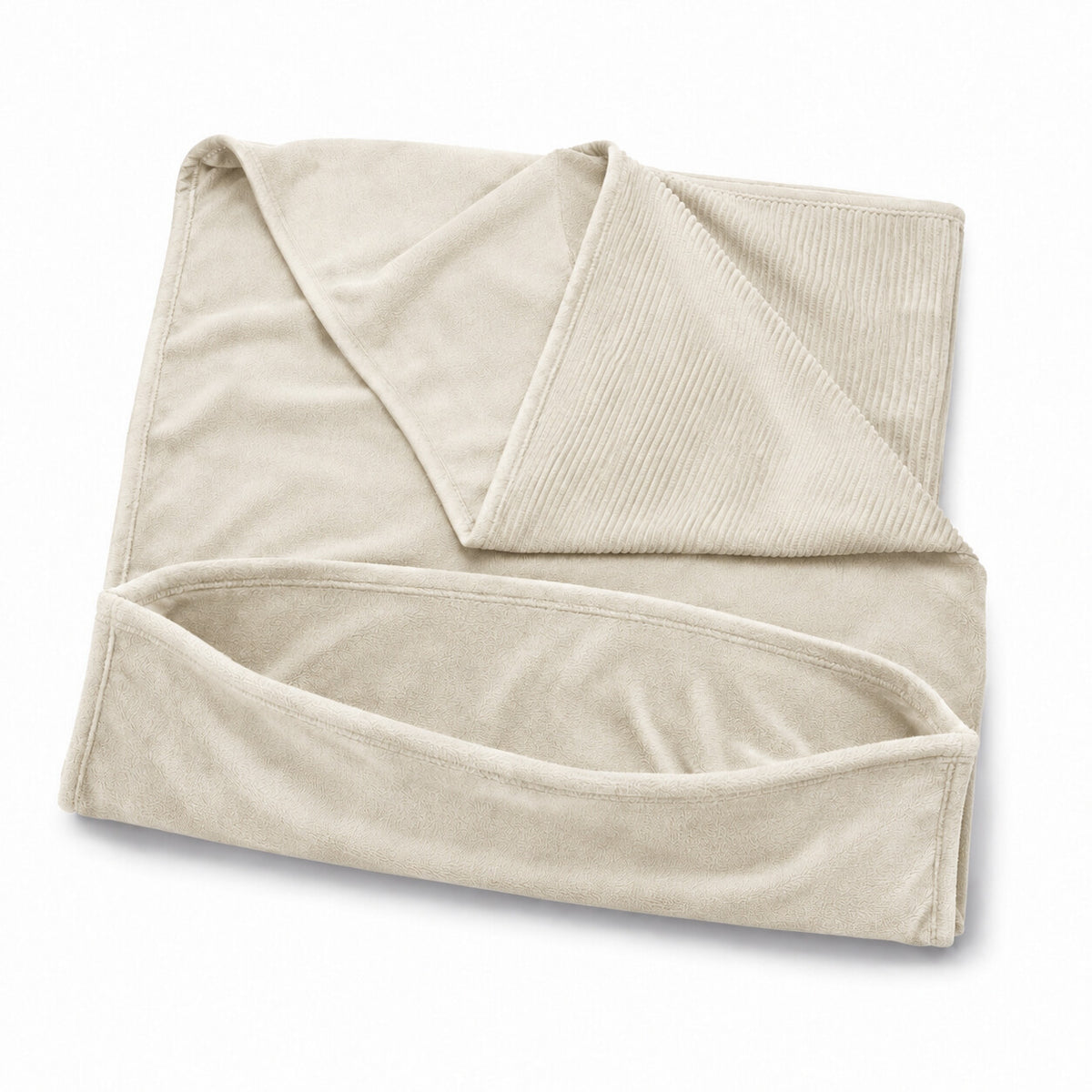 Reversible Throw Blanket with Foot Pocket