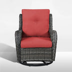 Wicker Rattan Swivel Patio Wicker Chairs (Set of 2)