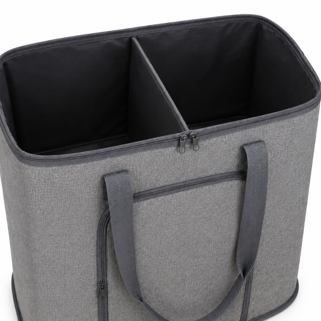 Foldable Two-Section Travel Laundry Organizer