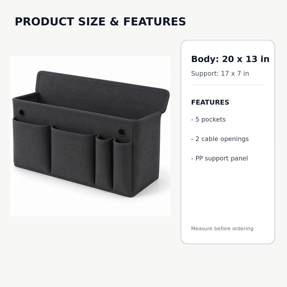 Structured Bedside Storage Caddy