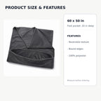 Reversible Throw Blanket with Foot Pocket