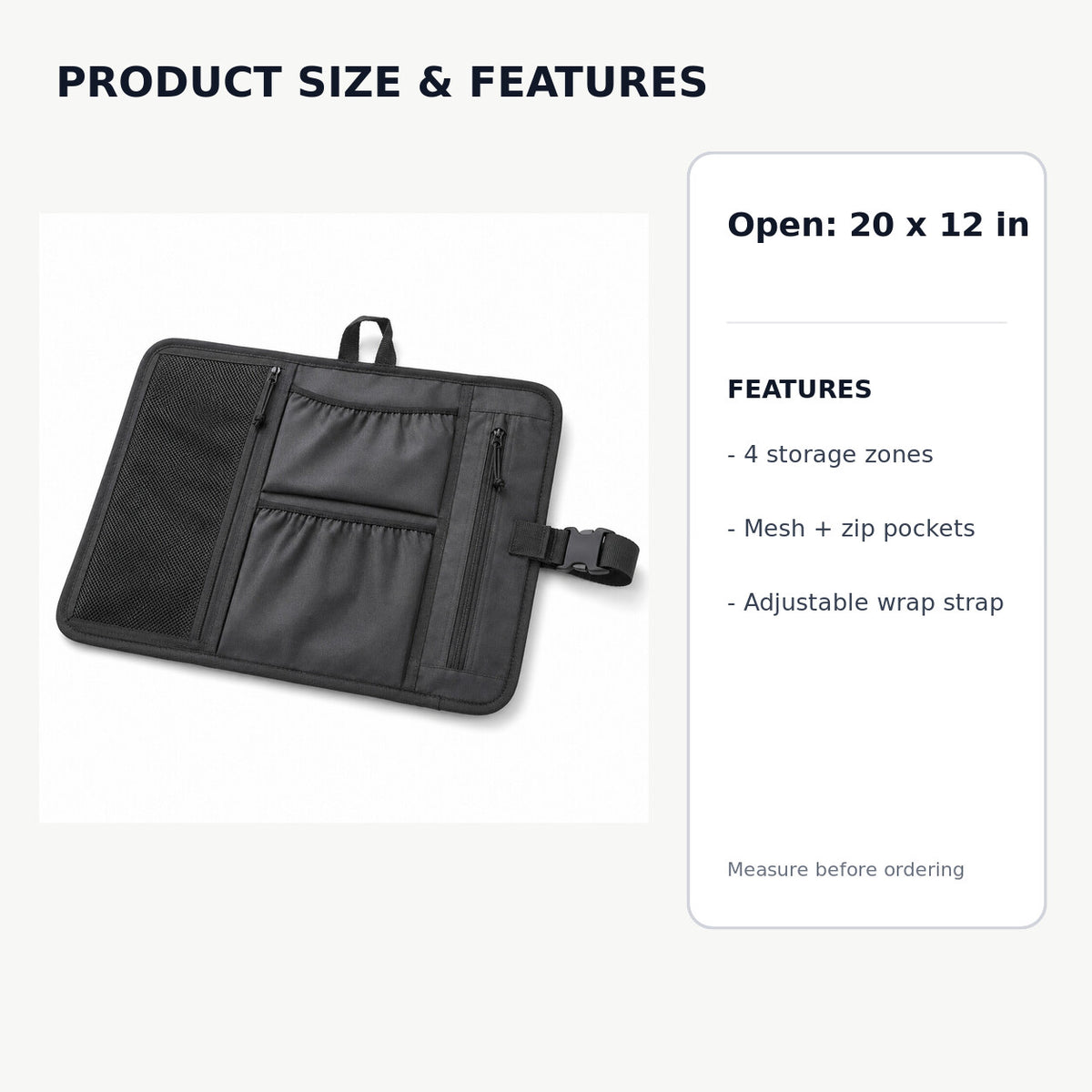 Workout Accessory Organizer Roll