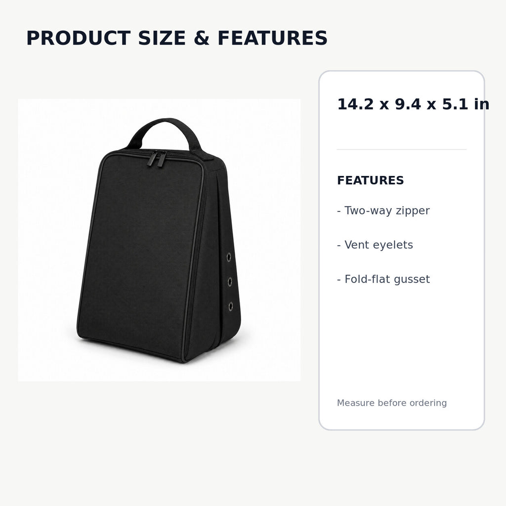 Fold-Flat Gym Shoe Bag