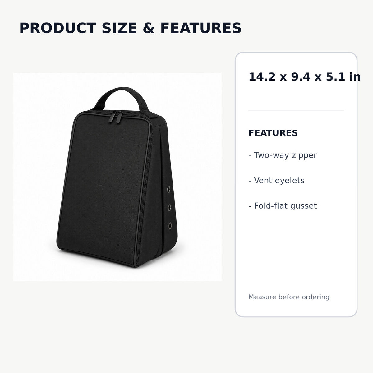 Fold-Flat Gym Shoe Bag