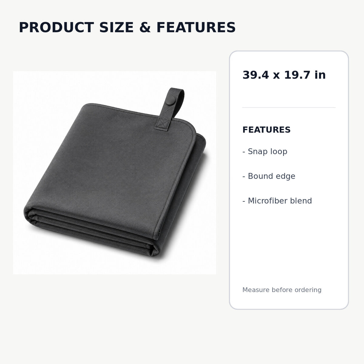 Lightweight Training Towel with Snap Loop