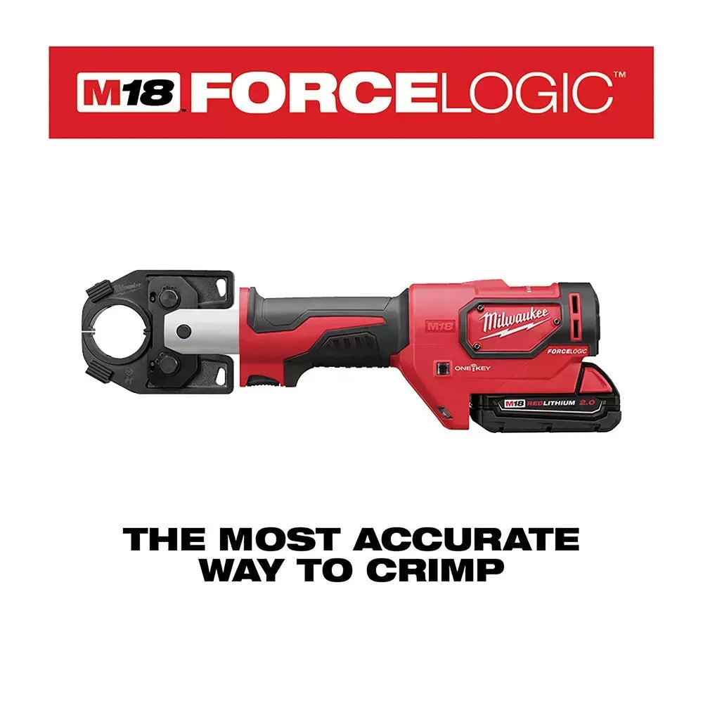 Milwaukee 2679-22 M18 18V FORCE LOGIC 600 MCM Crimper Kit w/ Cable Stripper Dies