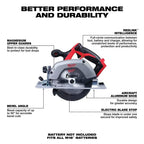Milwaukee 2696-24A M18 18V 4 Tool Cordless Combo Kit w/ Circular Saw and Impact