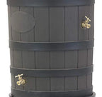 50 Gallon Rain Barrel - Decorative Stone Texture Rainwater Collection Barrel with Brass Spigots