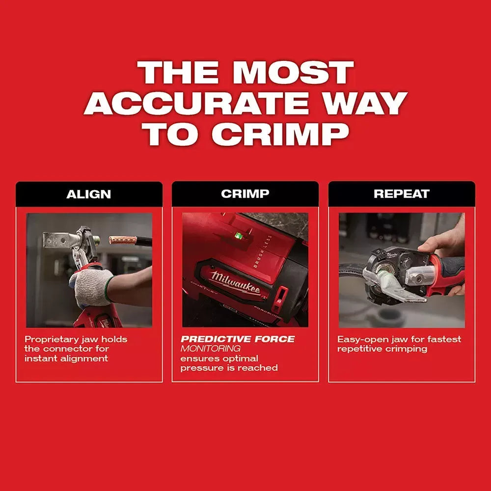 Milwaukee 2679-22 M18 18V 600 Mcm U Style Crimping Jaw w/ Batteries & One Key