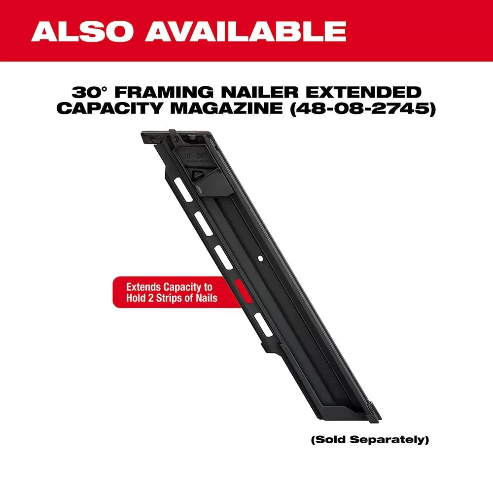 Milwaukee 2745-20 M18 FUEL 18V 30 Degree Lithium-Ion Framing Nailer - Bare Tool