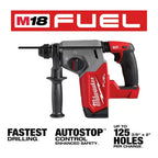 Milwaukee Pre-Sale 2912-20 M18 FUEL 18V 1" SDS Plus Rotary Hammer w/ 4-1/2" / 5" Grinder
