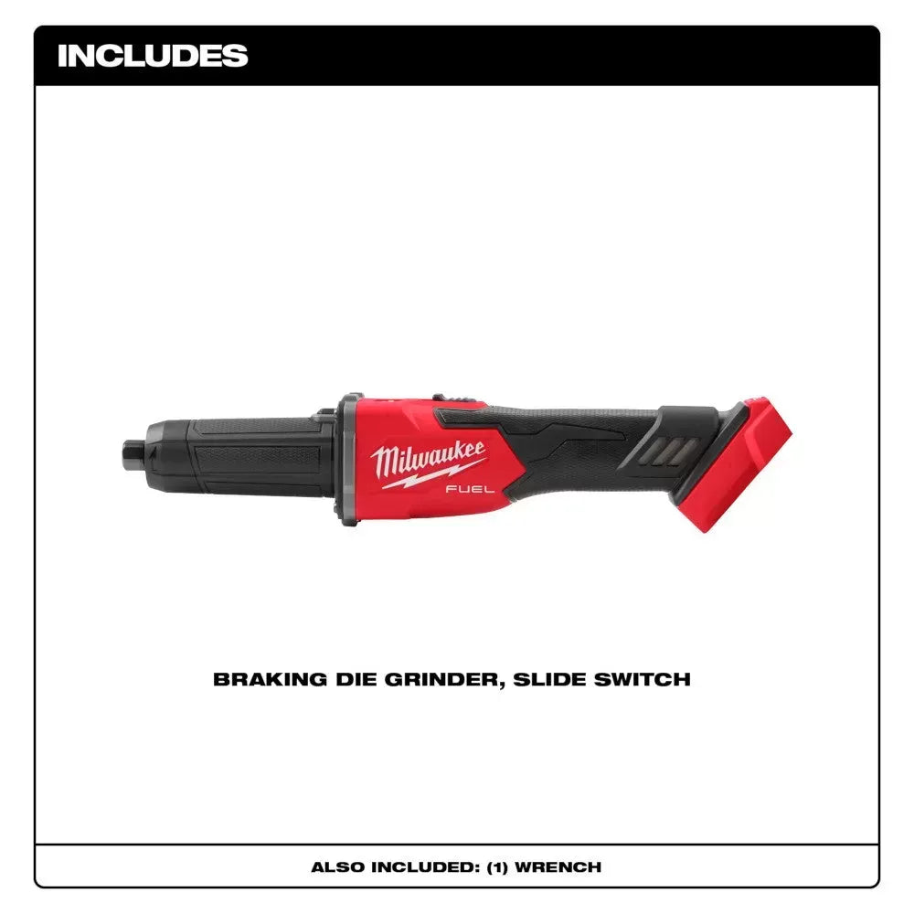 Milwaukee Pre-Sale 2939-20 M18 FUEL 18V Braking Die Grinder w/ Slide Switch - Bare Tool