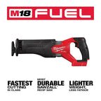 Milwaukee 2732-20 M18 FUEL 18V 7-1/4" Circular Saw w/ SAWZALL Reciprocating Saw