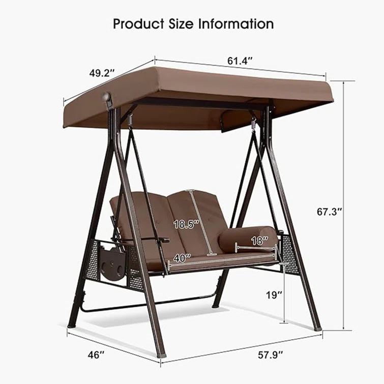 Brentley Porch Swing with Canopy