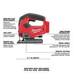 Milwaukee 48-11-1852JS M18 18V 5AH 2-Pack Batteries w/ M18 FUEL Jig Saw