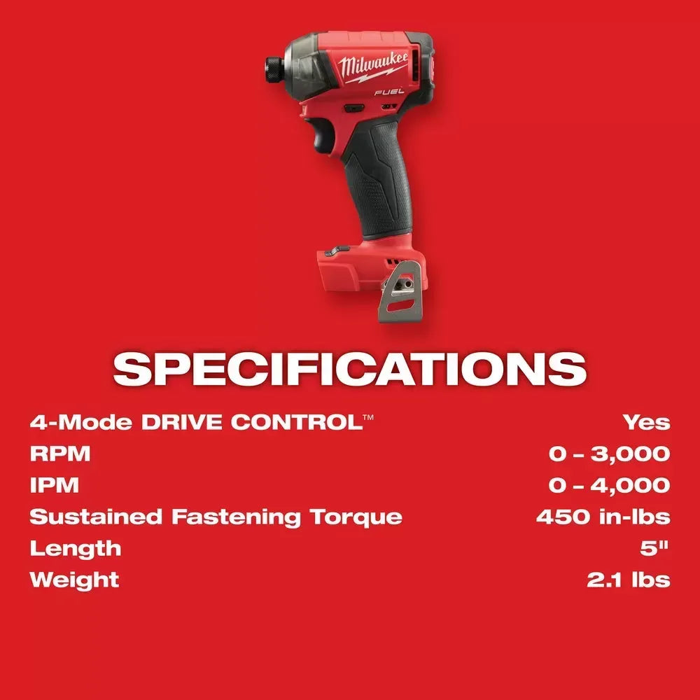 Milwaukee Pre-Sale 2760-22 M18 FUEL 18V 1/4 in. Hex Hydraulic Impact Driver Tool Kit