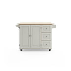 Kuhnhenn 53.5'' Wide Rolling Kitchen Cart with Solid Wood Top