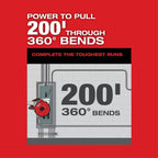 Milwaukee 2873-20S240 M18 FUEL 18V Angler Pulling Fish Tape w/ 240' x 1/8" Steel