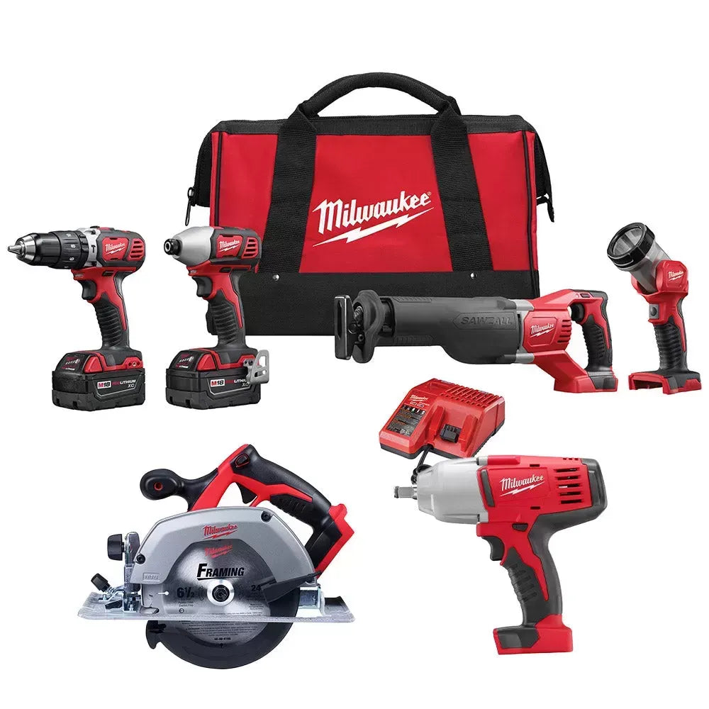 Milwaukee 2696-24A M18 18V 4 Tool Cordless Combo Kit w/ Circular Saw and Impact