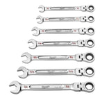 14-Piece Flex Head Ratcheting Combination Wrench Set SAE Metric, 144-Position Reversible Ratchet Wrenches