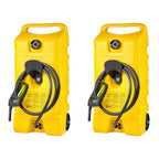 14-Gallon Portable Diesel Fuel Tank with Pump, Wheeled Fuel Caddy with 10 ft Hose for Generators, Boats and Equipment
