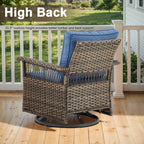 Swivel Patio Chair with Cushions