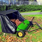 42-Inch Tow-Behind Lawn Sweeper with 24 Cu. Ft. Hopper, Adjustable Brushes for Lawn Mowers & Tractors