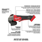 Milwaukee Pre-Sale 2888-20 M18 FUEL 18V 4-1/2" / 5" Cordless Paddle Grinder - Bare Tool