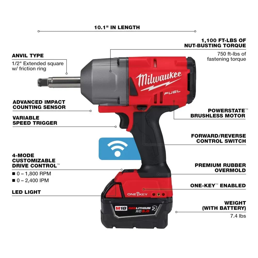 Milwaukee Pre-Sale 2769-22R M18 FUEL 18V 1/2" ONE-KEY Controlled Torque Impact Wrench Kit