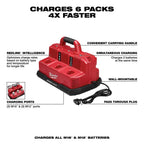 Milwaukee 48-59-1807 M12/M18 12/18V 6-Port Rapid Charge Station