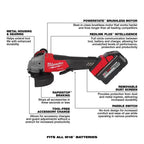 Milwaukee Pre-Sale 2880-22 M18 FUEL 18V 4-1/2" / 5" Grinder Paddle Switch No-Lock Kit