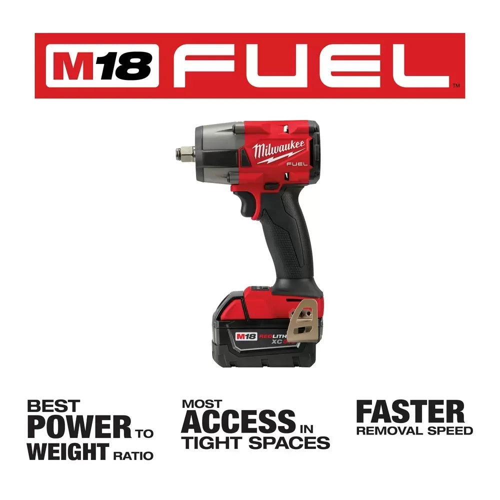 Milwaukee Pre-Sale 2962-22R M18 FUEL 18V 1/2" Mid-Torque Impact Wrench w/ Ring Kit