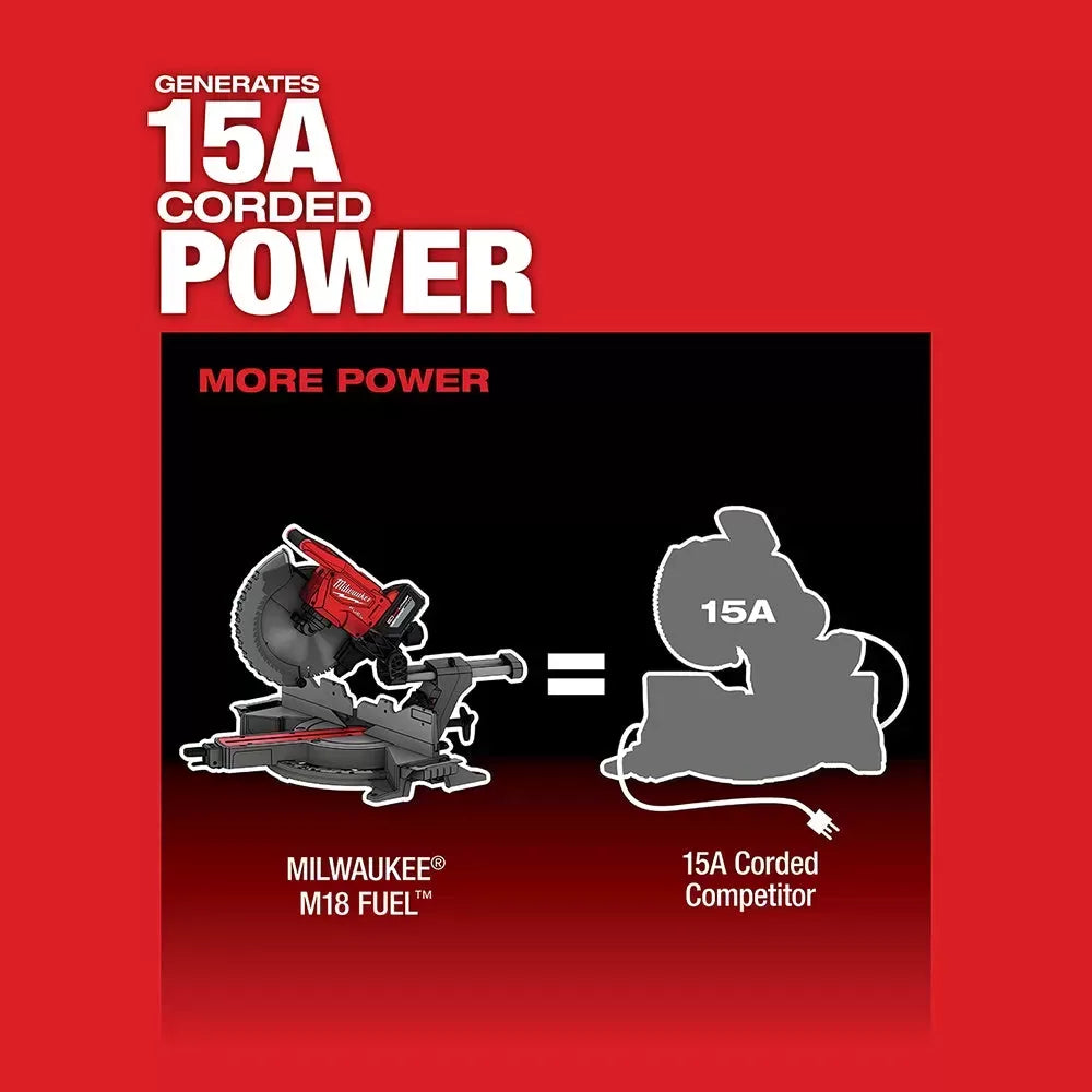 Milwaukee 2739-20 M18 FUEL 18V 12" Dual Bevel Slide Compound Miter Saw-Bare Tool
