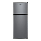 4.6 Cu. Ft. 2 Door Mini Refrigerator with Freezer - Stainless Steel Compact Fridge with Interior Light