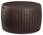 Outdoor Resin Storage Bench - Weather Resistant Deck Box with Wood Look Finish and Seating