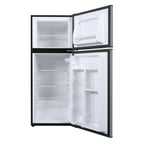 4.6 Cu. Ft. 2 Door Mini Refrigerator with Freezer - Stainless Steel Compact Fridge with Interior Light