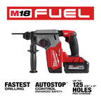 Milwaukee 2912-22 M18 FUEL 18V 1" SDS Plus Brushless Rotary Hammer Kit