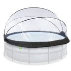 14-Foot Round Pool Dome Cover Enclosure, Transparent PVC Swimming Pool Weather Shield for Above-Ground Pools