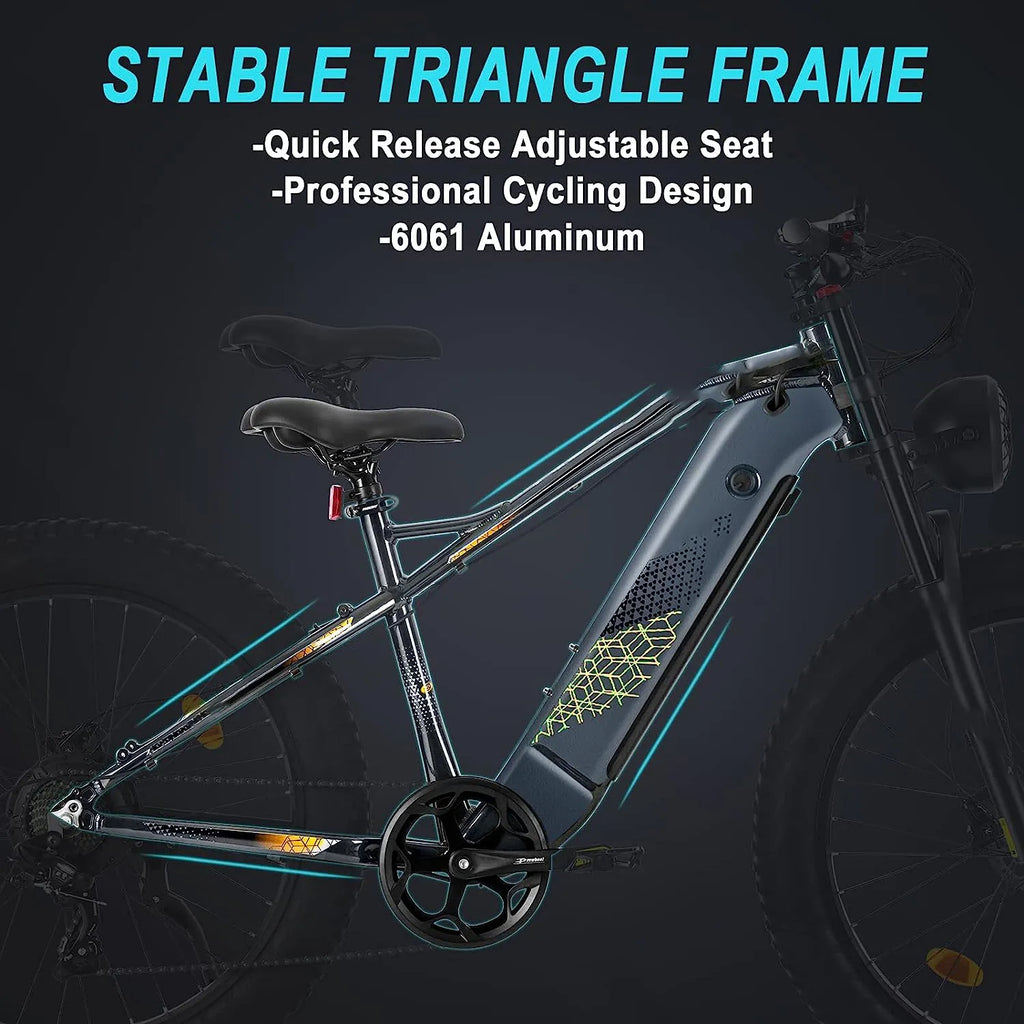 Electric Bike,750W Electric Bike for Adults BAFANG Motor 48V 15Ah Samsung Cell Battery Ebike, Fat Tire Electric Bicycles, 28MPH 35-80Miles Electric Mountain Bike, Shimano 7-Speed UL Certified