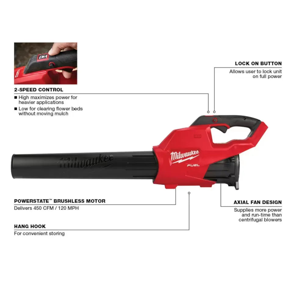 Milwaukee Pre-Sale 3000-21 M18 FUEL 18V Cordless Trimmer/Blower 2 Tool Combo Kit