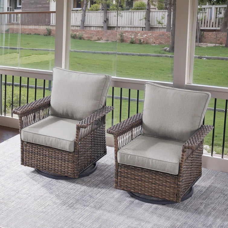 Swivel Patio Chair with Cushions