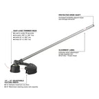 Milwaukee 49-16-2717 M18 FUEL 18V 10-Inch QUIK-LOK String Trimmer Attachment