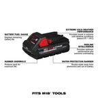 Milwaukee 48-11-1835 M18 18V 3.0Ah REDLITHIUM High Output Compact Battery Pack