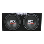MTX Terminator Dual 12-Inch Loaded Subwoofer Enclosure with 1500W Monoblock Amplifier & 2-Farad Capacitor Kit