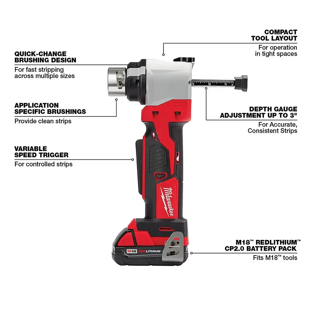 Milwaukee 2935AL-21 M18 18V Cable Stripper Kit for Aluminum THHN, XHHW