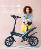 Electric Bike, Electric Bicycle with 18.5mph Electric Bikes for Adults Teens E Bike with Pedals, 14