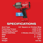 Milwaukee Pre-Sale 2863-20 M18 FUEL 18V 1/2-Inch Friction Ring Impact Wrench - Bare Tool