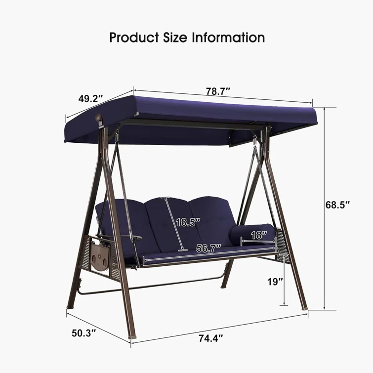 Brentley Porch Swing with Canopy