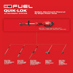 Milwaukee 2825-21HT M18 FUEL Cordless String Trimmer / Hedge Trimmer Attachment